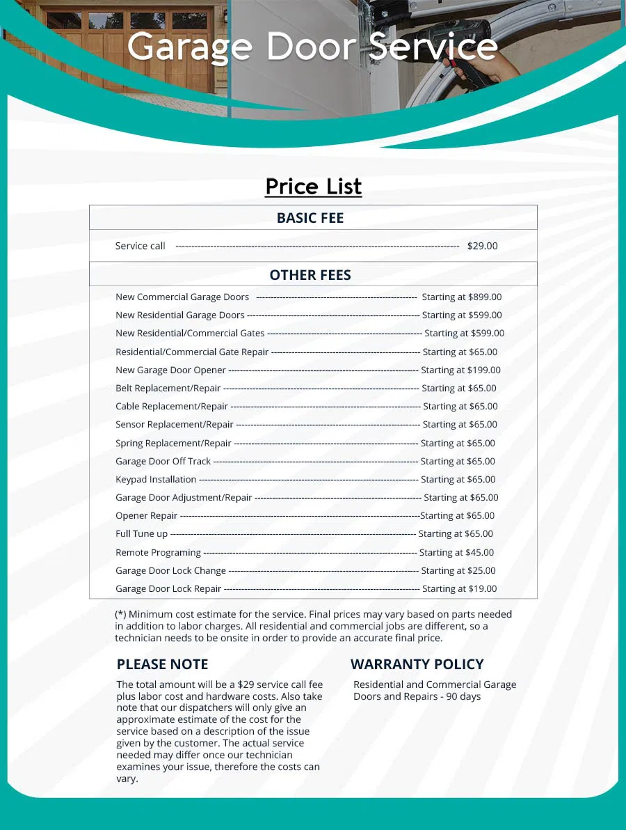 Garage Door Mobile Service Repair Dublin, OH 740-231-2097